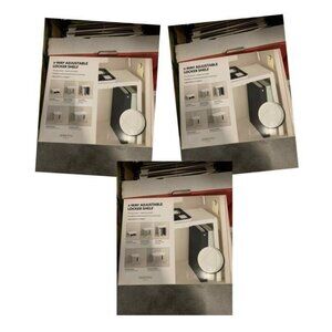 U Brands 2 Way Adjustable Locker Shelf  3PK White 8.375”to13.75" Varying Heights